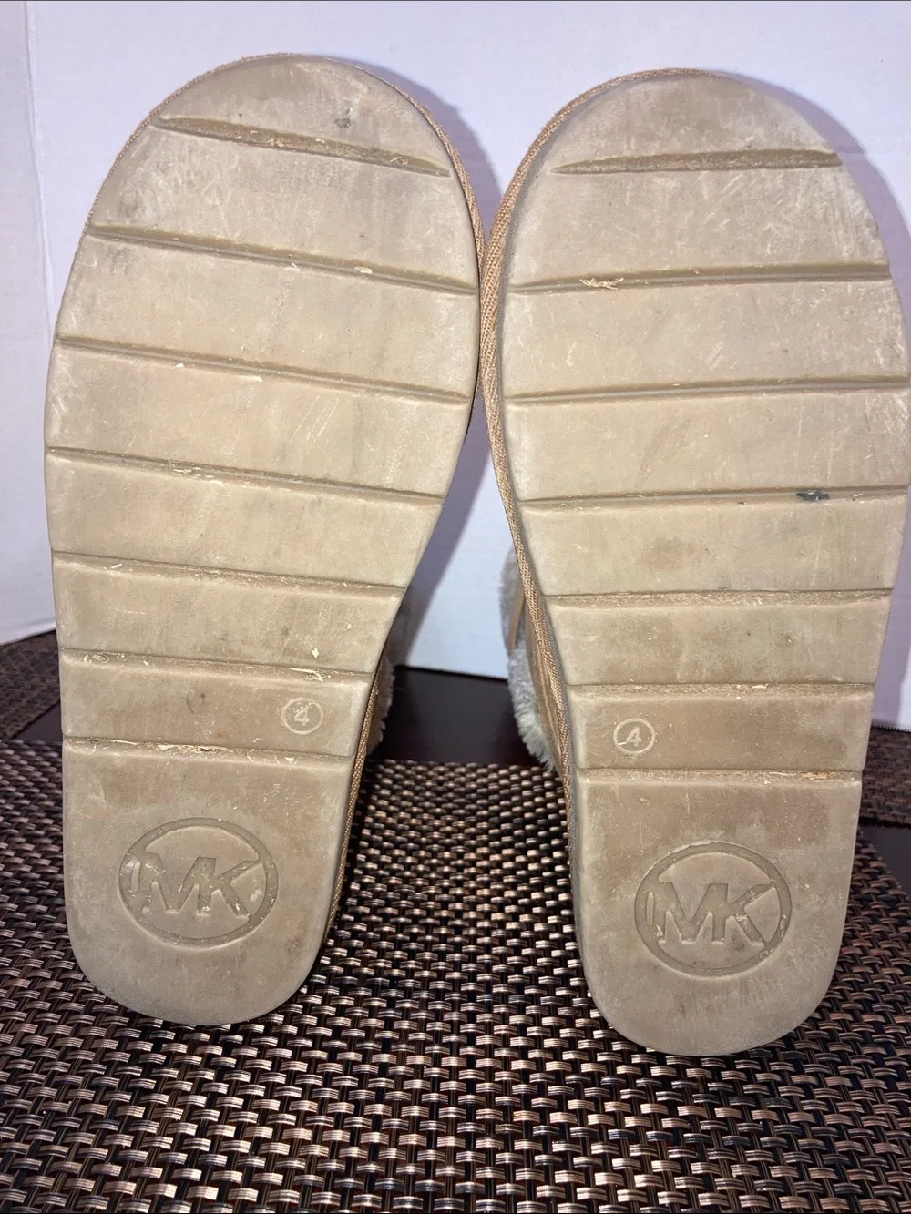 Michael Kors Shyla Tan Suede Shearling Lined Women's Boots - Cozy Winter Style,
